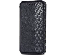 Купить - чехол для смартфона  Кожаный чехол книжка GETMAN Cubic (PU) для Xiaomi Redmi Note 9 / Redmi 10X (Черный) (905902)