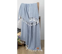 Купить - плед  Плед-накидка Barine - Wool Basket indigo синий 120*175 (2000022200868)