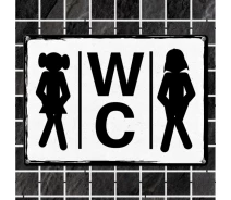 Купить - интерьерную табличку  Табличка интерьерная металлическая Memos WC (124870)