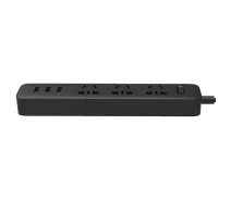 Купить - сетевой фильтр  Удлинитель Xiaomi Mi Power Strip 3 розетки + 3 USB-port Black (NRB4002CN) [15501]