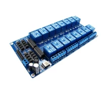 Купить - микрокомпьютер и комплектующие  16-канальный модуль реле 12V для Arduino PIC ARM
