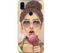 Купить - чехол для смартфона  Чехол силиконовый Casemarket с картинкой для Meizu Note 9 Девушка с мороженным