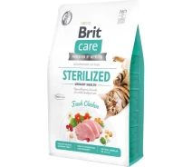 Купить - корм для кота  Корм сухой для кошек Brit Care Cat GF Sterilized Urinary Health, 2кг (уринари д/стерилизованных) (8595602540730) 