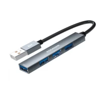 Купить - кардридер  Хаб Essager EHBA04-FY0G-P Type-C 4 in 1, Steel