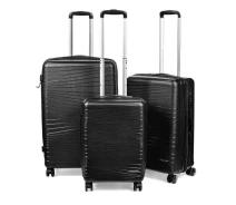 Купить - чемодан на колесах  Чемоданы дорожные Stenson R30969 пластиковые 20/24/28 3 шт/наб Black