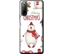 Купить - чехол для смартфона  Чехол силиконовый на телефон Sony Xperia 10 II Merry Christmas "4106u-2528-1529"