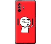 Купить - чехол для смартфона  Чехол силиконовый на телефон Xiaomi Poco F4 GT Мем "4578u-2958-1529"