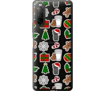 Купить - чехол для смартфона  Чехол силиконовый на телефон Sony Xperia 10 II Новогодний 16 "4629u-2528-1529"