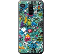Купить - чехол для смартфона  Чехол 2d пластиковый на телефон Samsung Galaxy A6 Plus 2018 Стикер бомбинг 1 "693t-1495-1529"