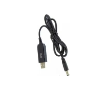 Купить - адаптер и кабель  Кабель для роутера от павербанка (Powebank) - повышающий переходник USB - DC 12V DC 5.5x2.1mm (KPN5669)