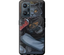 Купить - чехол для смартфона  Чехол tpu черный на телефон Realme GT Neo 2 gamer cat "4140b-2489-1529"