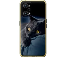 Купить - чехол для смартфона  Чехол силиконовый на телефон Realme GT Neo 3T Дымчатый кот "825u-2960-1529"