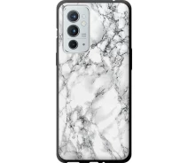 Купить - чехол для смартфона  Чехол tpu черный на телефон OnePlus 9RT Мрамор белый "4480b-2520-1529"