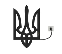 Купить - полотенцесушитель  Полотенцесушитель KOSSER Тризуб 600х360 ER тайм. чeрний (РТ01ER)
