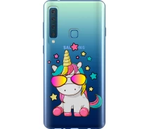 Купить - чехол для смартфона  Чехол силиконовый на телефон Samsung Galaxy A9 (2018) Единорог в очках "4879u-1503-1529"