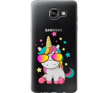 Купить - чехол для смартфона  Чехол силиконовый на телефон Samsung Galaxy A5 (2016) A510F Единорог в очках "4879u-158-1529"