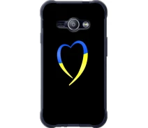 Купить - чехол для смартфона  Чехол 2d пластиковый патриотический на телефон Samsung Galaxy J1 Ace J110H Жёлто-голубое сердце "885t-215-1529"