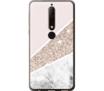 Купить - чехол для смартфона  Чехол силиконовый на телефон Nokia 6.1 Пастельный мрамор "4342u-1628-1529"
