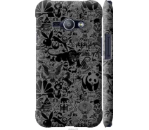 Купить - чехол для смартфона  Чехол 3d пластиковый матовый на телефон Samsung Galaxy J1 Ace J110H Чёрно-серый стикер бомбинг "2432m-215-1529"