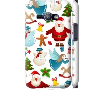 Купить - чехол для смартфона  Чехол 3d пластиковый матовый на телефон Samsung Galaxy J1 Ace J110H Новогодний 1 "4614m-215-1529"