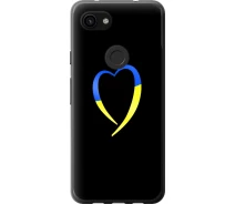 Купить - чехол для смартфона  Чехол 2d пластиковый патриотический на телефон Google Pixel 3a XL Жёлто-голубое сердце "885t-1713-1529"