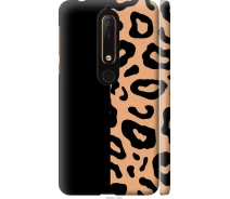 Купить - чехол для смартфона  Чехол 3d пластиковый матовый на телефон Nokia 6.1 Пятна леопарда "4269m-1628-1529"