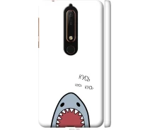 Купить - чехол для смартфона  Чехол 3d пластиковый матовый на телефон Nokia 6.1 Акула "4870m-1628-1529"