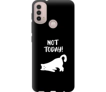 Купить - чехол для смартфона  Чехол tpu черный на телефон Motorola E40 Уставший кот "4535b-2660-1529"