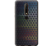 Купить - чехол для смартфона  Чехол силиконовый на телефон Nokia 6.1 Переливающиеся соты "498u-1628-1529"