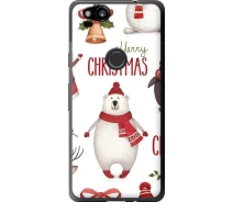 Купить - чехол для смартфона  Чехол силиконовый на телефон Google Pixel 2 Merry Christmas "4106u-1075-1529"