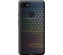Купить - чехол для смартфона  Чехол 2d пластиковый на телефон Google Pixel 3 XL Переливающиеся соты "498t-1523-1529"