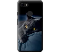 Купить - чехол для смартфона  Чехол 2d пластиковый на телефон Google Pixel 3 XL Дымчатый кот "825t-1523-1529"