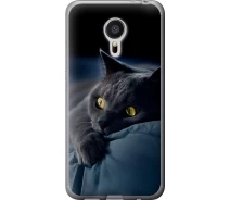 Купить - чехол для смартфона  Чехол 2d пластиковый на телефон Meizu MX5 Дымчатый кот "825t-105-1529"