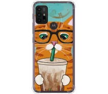Купить - чехол для смартфона  Чехол силикон с усиленными углами на телефон Motorola Moto G30 Зеленоглазый кот в очках "4054sp-2320-1529"