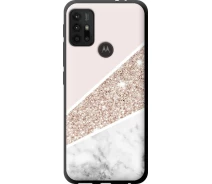 Купить - чехол для смартфона  Чехол tpu черный на телефон Motorola Moto G30 Пастельный мрамор "4342b-2320-1529"