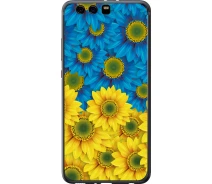 Купить - чехол для смартфона  Чехол силиконовый патриотический на телефон Huawei P10 Plus Жёлто-голубые цветы "1048u-963-1529"