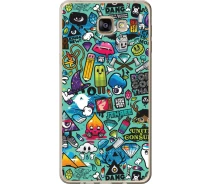 Купить - чехол для смартфона  Чехол силиконовый на телефон Samsung Galaxy A9 Pro Стикер бомбинг 1 "693u-724-1529"