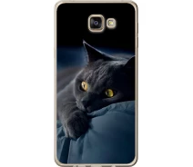 Купить - чехол для смартфона  Чехол силиконовый на телефон Samsung Galaxy A9 Pro Дымчатый кот "825u-724-1529"