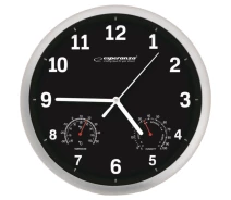 Купить - настенные часы  Часы настенные Esperanza Wall Clock Lyon Black 25см (EHC016K)