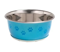 Купить - миску и контейнер для собак  Миска для кошек Flamingo Bowl Selecta Paw с узором, 0.95 л