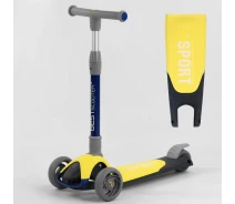 Купить - самоката  Самокат трехколесный Best Scooter складной алюминевый руль колеса со светом Желтый (F-55295)