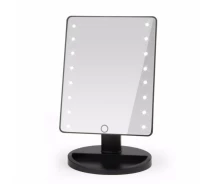 Купить - косметическое зеркало  Настольное зеркало с подсветкой 16 LED MIRROR Black 21.5x17 см