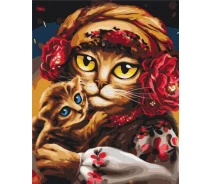 Купить - картину по номерам  Картина по номерам: семья котиков марианна пащук 40*50 bs53117