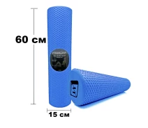 Купить - массажный валик  Роллер массажный для МФР и йоги EasyFit Foam Roller EF-2032-BL 60 см Синий