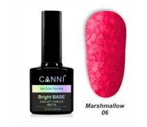 Купить - базу для ногтей  Базовое покрытие Marshmallow base CANNI 06 розовый неон, 7,3 ml