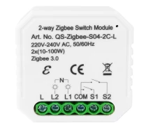 Купить - умный выключатель  Умный выключатель Tervix Pro Line ZigBee Switch (2 клавиши), без нуля