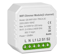 Купить - умный выключатель  Умный выключатель – регулятор Tervix Pro Line WiFi Dimmer (2 клавиши)