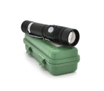 Купить - фонарик  Фонарь ручной PIPO KY-T6, 1LED T6, 3W, 3 режима, ZOOM, 18650-2800mAh, Black, IP44, USB-microUSB, 125х28х25мм, BOX (28603-ytg)