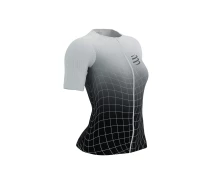 Купить - компрессионную футболку  Компрессионная женская футболка Compressport Tri Postural Aero SS Top W, Black/White Print, S