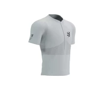Купить - компрессионную футболку  Бесшовна футболка беговая Compressport Trail Half-Zip Fitted SS Top, White, M